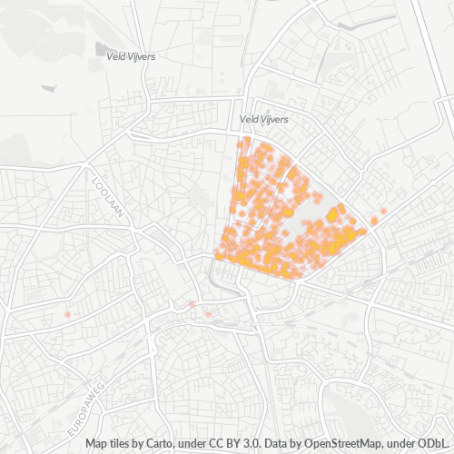Heatmap voor postcode 7322
