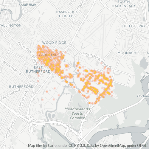 07072 Business Density Heatmap