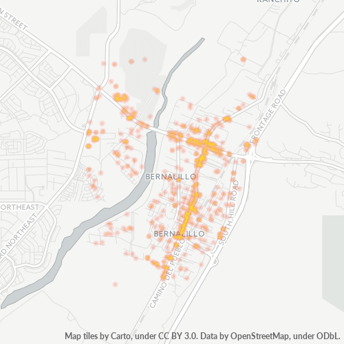 87004 Business Density Heatmap