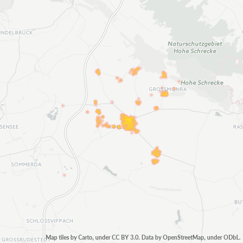 Heatmap für plz 99625