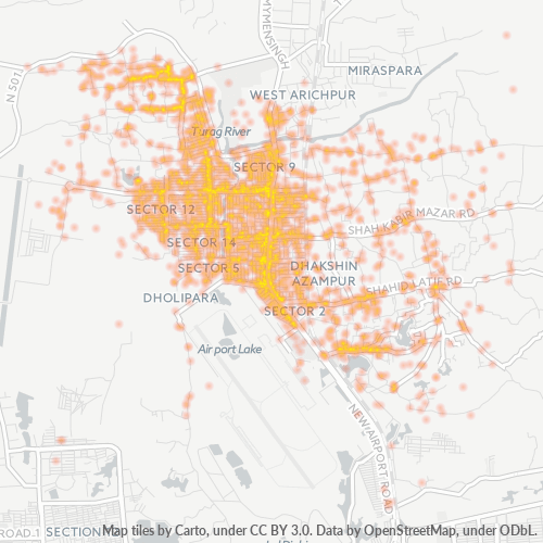 1230 ব্যবসার ঘনত্ব হিটম্যাপ