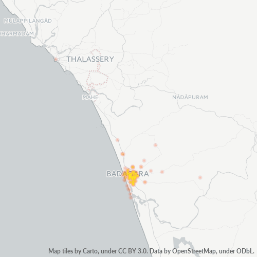 673101 व्यावसायिक घनत्व हीटमैप