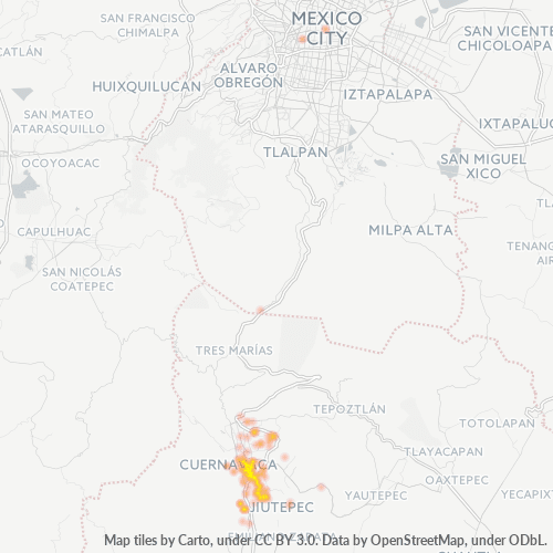 62440 Mapa de calor de densidad empresarial