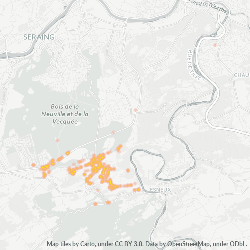 Heatmap voor postcode 4122