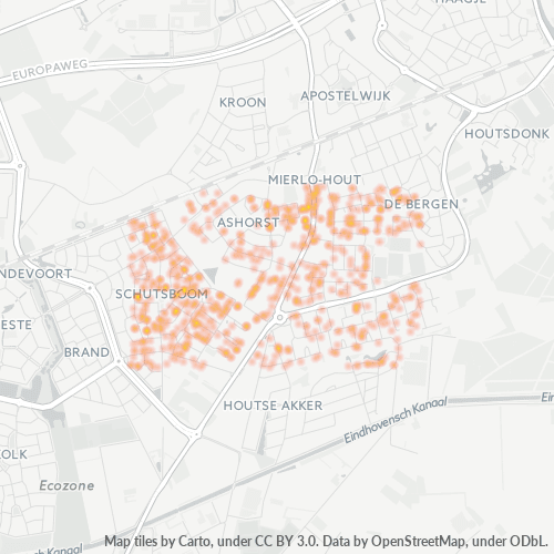 Heatmap voor postcode 5706