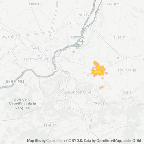 Heatmap voor postcode 4620