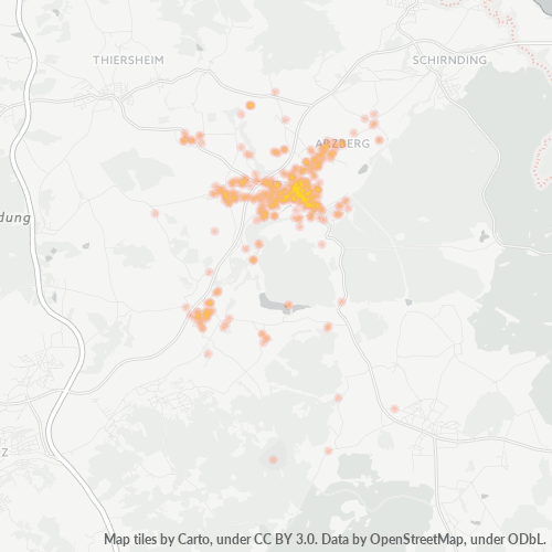 Heatmap für plz 95659