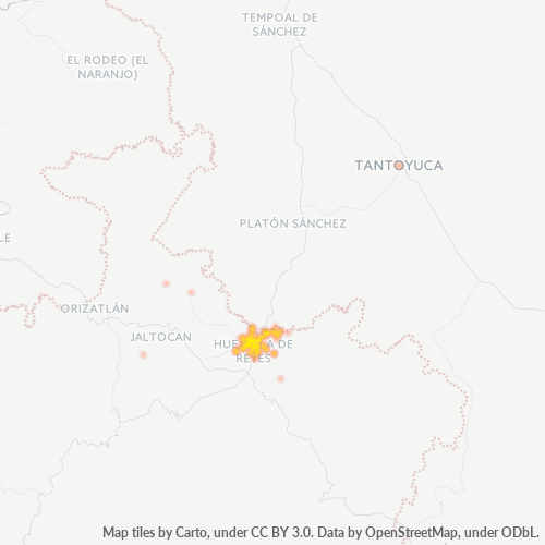 43000 Mapa de calor de densidad empresarial