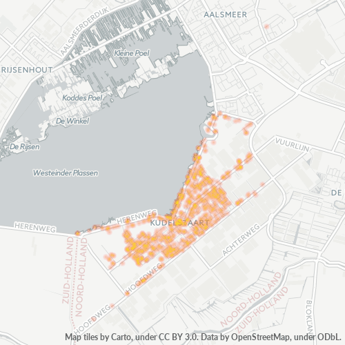 Heatmap voor postcode 1433