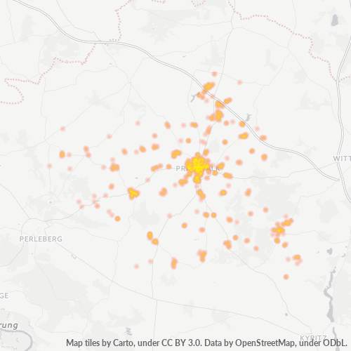 Heatmap für plz 16928
