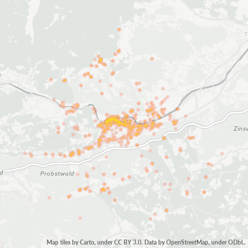 Heatmap für postleitzahl 2640