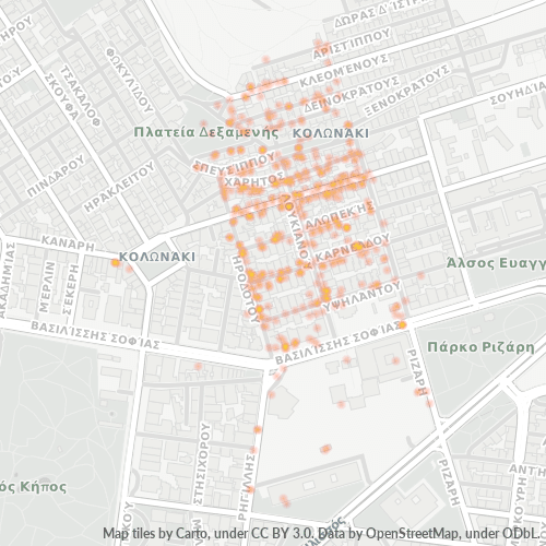 106 75 Χάρτης θερμότητας πυκνότητας επιχείρησης