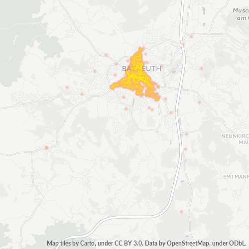 Heatmap für plz 95444