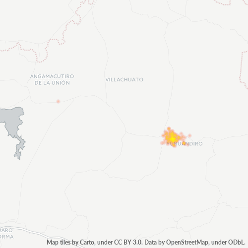 58500 Mapa de calor de densidad empresarial