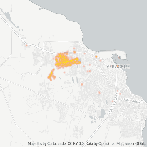 91809 Mapa de calor de densidad empresarial