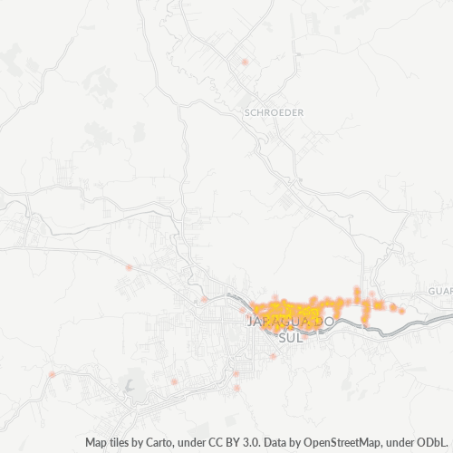 89256-000 Mapa de calor de densidad empresarial