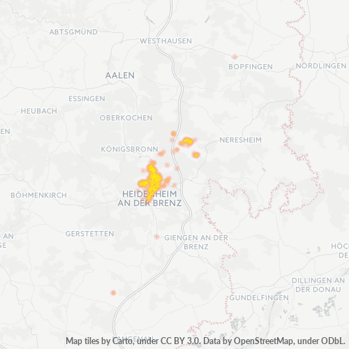 Heatmap für plz 89520
