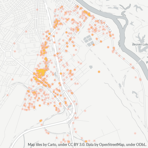 71302 Business Density Heatmap