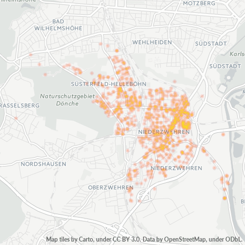 Heatmap für plz 34134