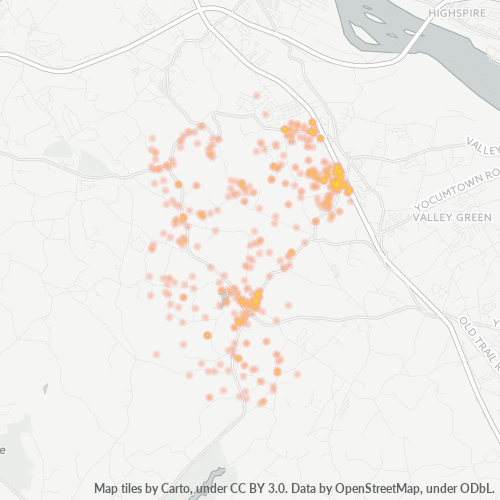 17339 Business Density Heatmap