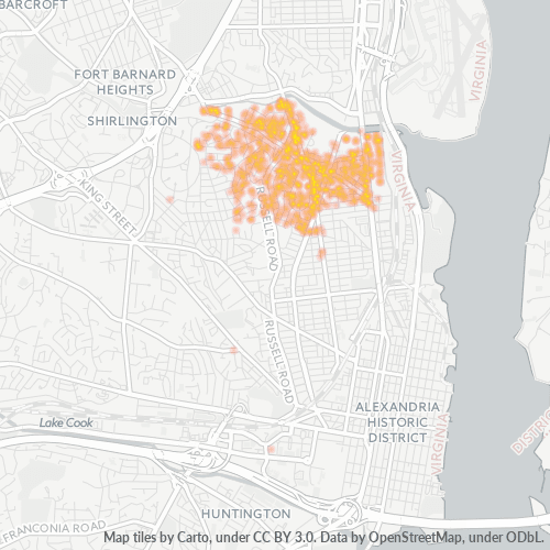 22305 Business Density Heatmap