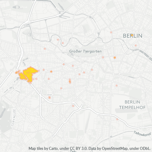 Heatmap für plz 10711