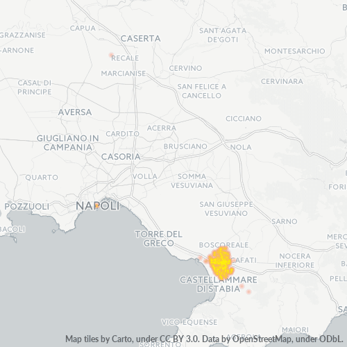 80045 Mappa di concentrazione per la densità di aziende