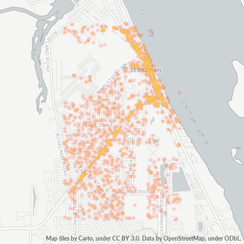 32958 Business Density Heatmap