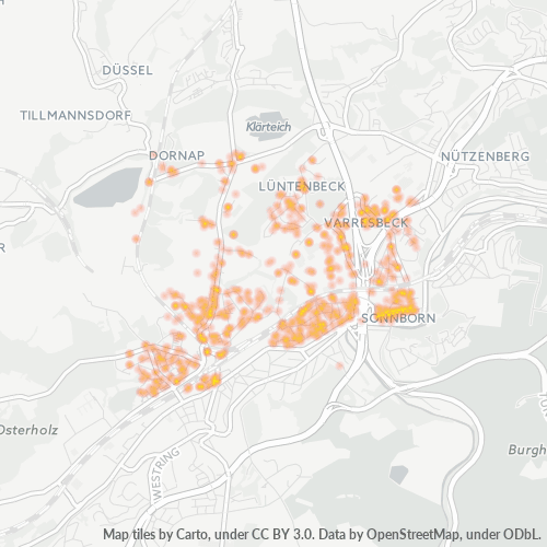 Heatmap für plz 42327