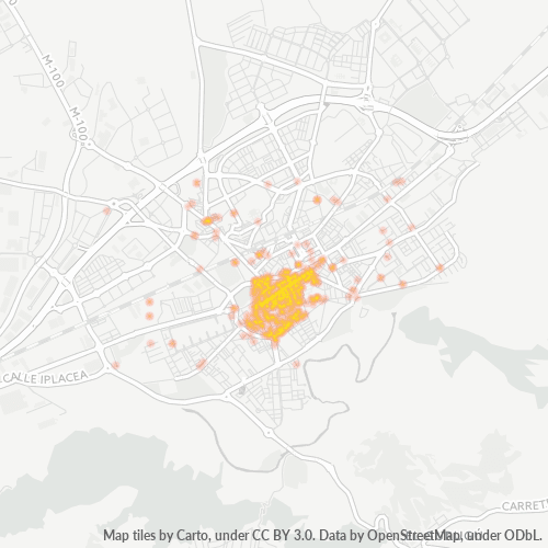 28801 Mapa de calor de densidad empresarial