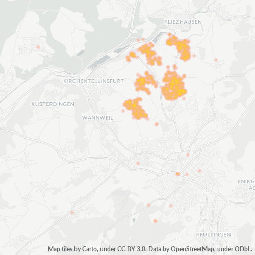 Heatmap für plz 72768