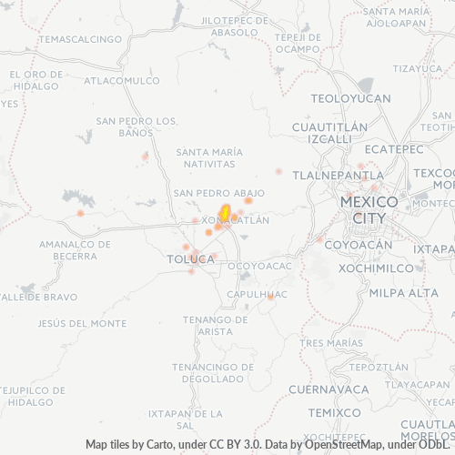 52080 Mapa de calor de densidad empresarial