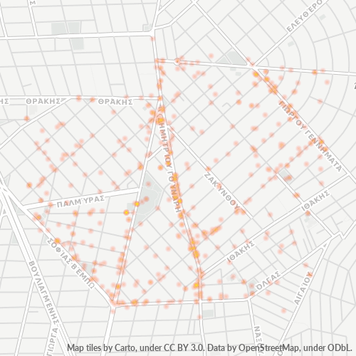 165 61 Χάρτης θερμότητας πυκνότητας επιχείρησης