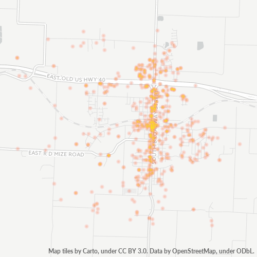 64075 Business Density Heatmap