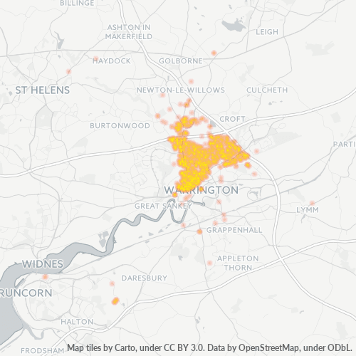WA2 Business Density Heatmap