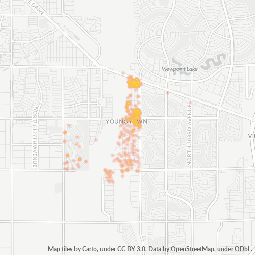 85363 Business Density Heatmap