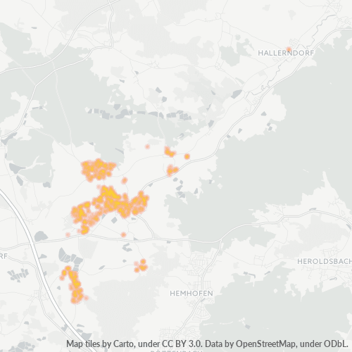 Heatmap für plz 91325