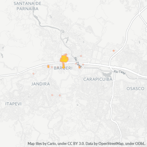 06411-000 Mapa de calor de densidad empresarial