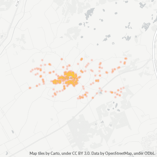 Heatmap voor postcode 7963