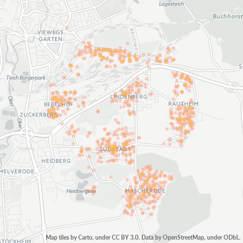 Heatmap für plz 38126