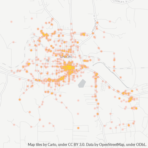 63084 Business Density Heatmap