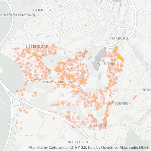 Heatmap für plz 21077