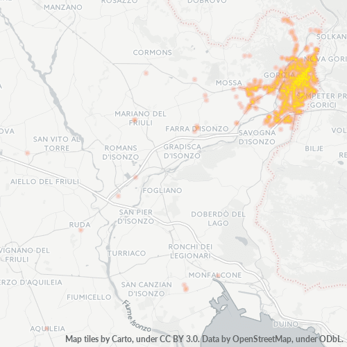 Mappa di calore per cap 34170