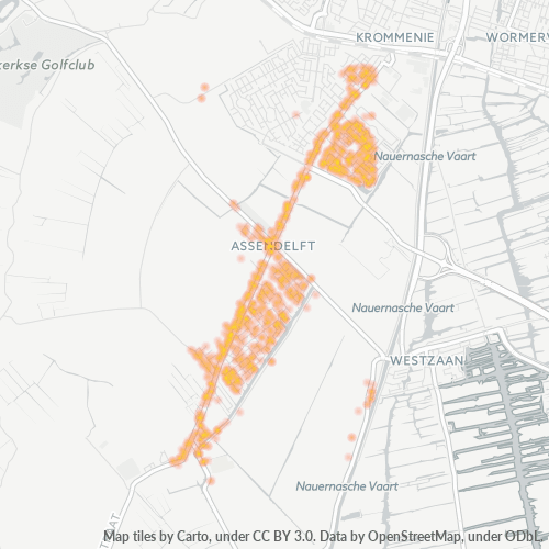 Heatmap voor postcode 1566