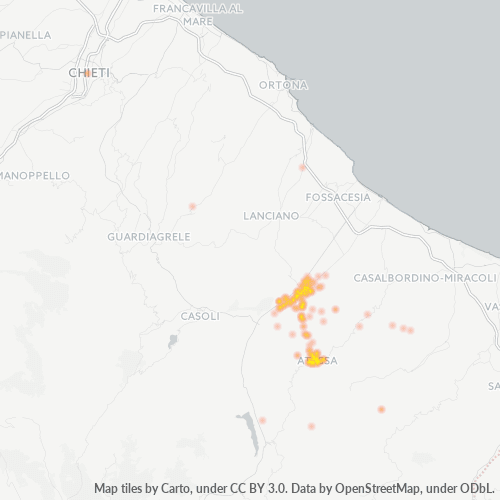 Mappa di calore per cap 66041