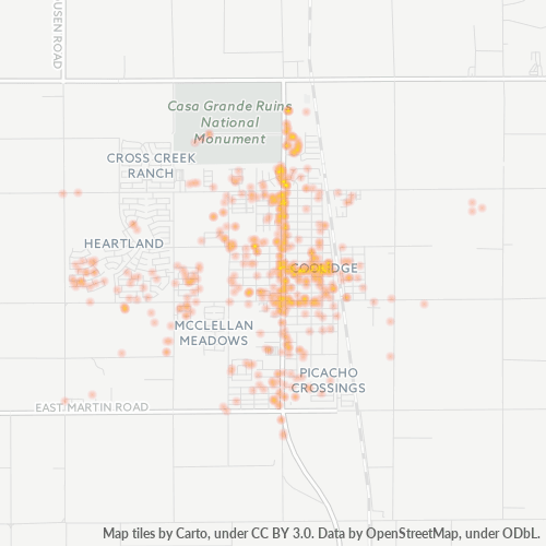 85128 Business Density Heatmap