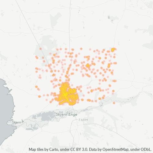 6900 Heatmap over forretningstæthed