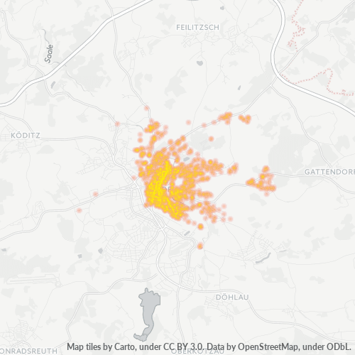 Heatmap für plz 95028