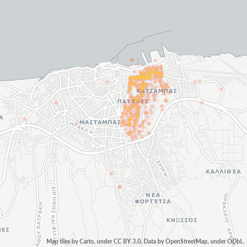 713 07 Χάρτης θερμότητας πυκνότητας επιχείρησης