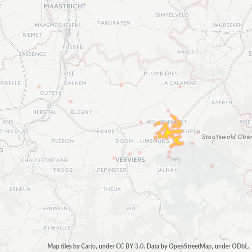 Heatmap voor postcode 4837